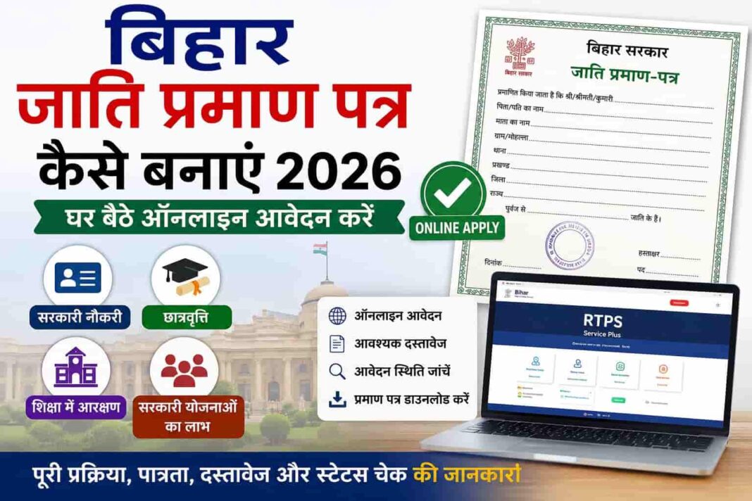 Bihar Caste Certificate Kaise Banaye 2026: घर बैठे ऑनलाइन आवेदन करें, जानें पूरी प्रक्रिया