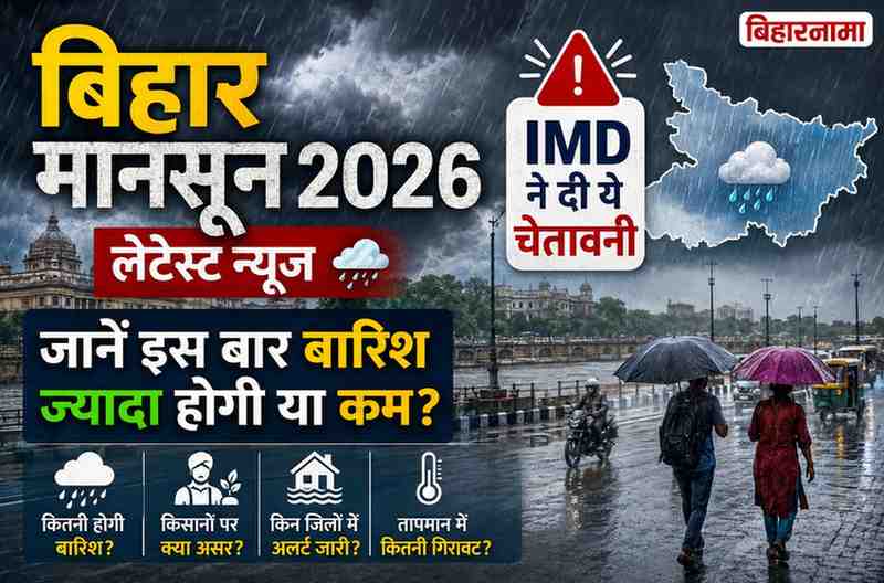 Bihar Monsoon Latest News 2026? IMD ने दी ये चेतवानी, जानें इस बार बारिश ज्यादा होगी या कम