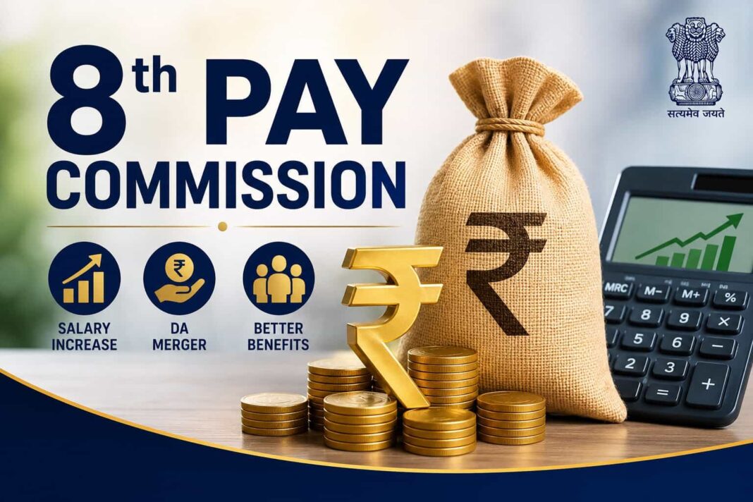8th Pay Commission Latest News: फिटमेंट फैक्टर, DA मर्जर से कितनी बढ़ेगी सैलरी? जानिए पूरी गणना और ताजा अपडेट
